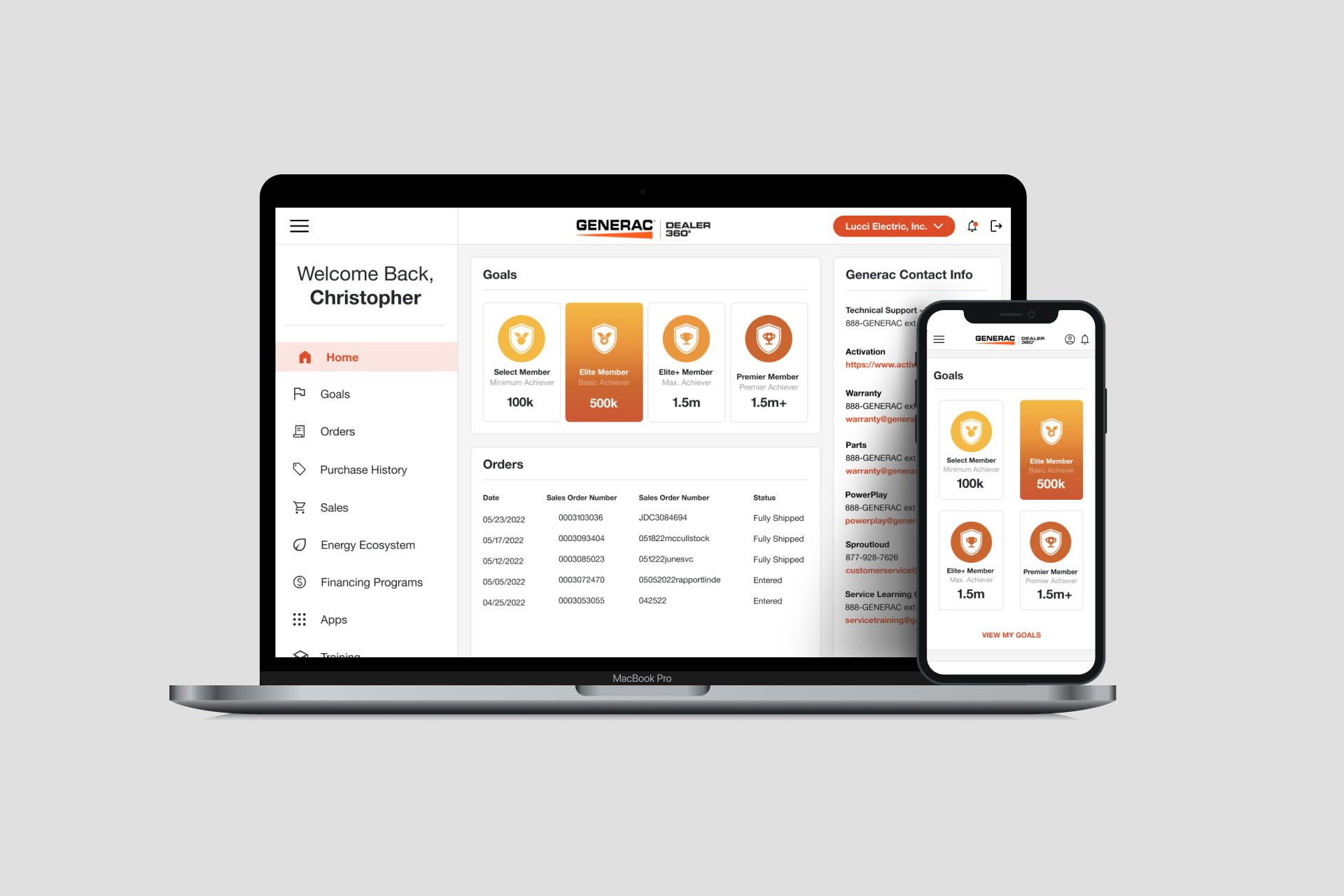 Generac dashboard redesign